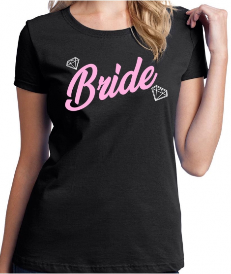 Bride Różowy Napis